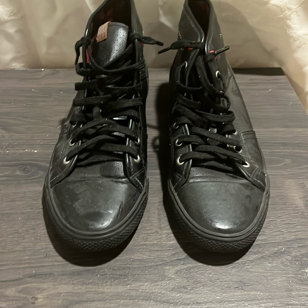 Ben Sherman Sneakers. Black with red and black interior. Used.